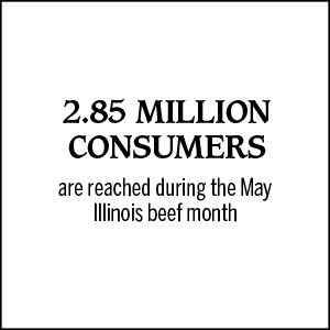 2.85 million consumers are reached during the May Illinois beef month