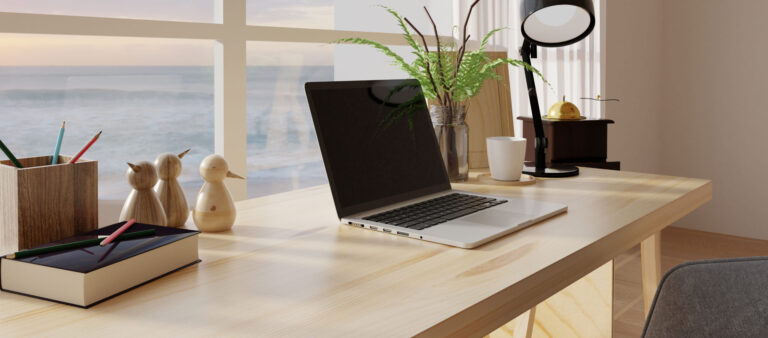 computer on desk