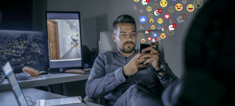 Employee protecting brand on social media platforms